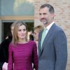 Le roi Felipe VI et sa belle Letizia d'Espagne donnaient le coup d'envoi de la rentrée universitaire à Tolède, le 30 septembre 2014