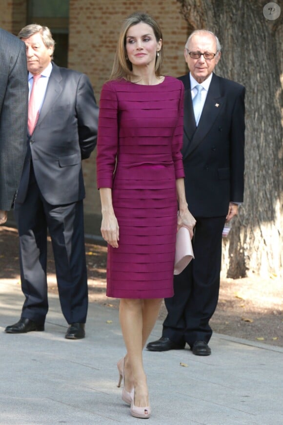 La reine Letizia d'Espagne donnait le coup d'envoi de la rentrée universitaire à Tolède, le 30 septembre 2014