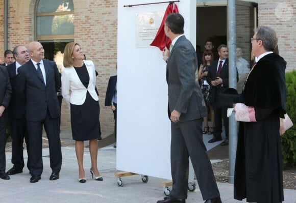 Le roi Felipe VI dévoilait une plaque commémorative à l'occasion de la rentrée universitaire à Tolède, le 30 septembre 2014