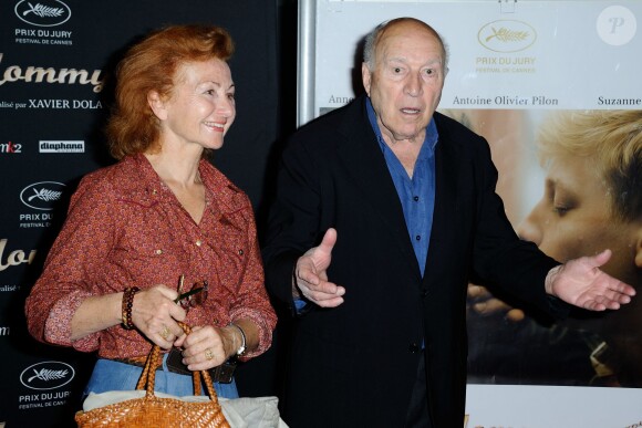 Michel Piccoli et sa femme Ludivine Clerc à la première de Mommy au Mk2 Bibliothèque à Paris, le 30 septembre 2014.