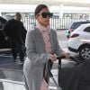 Kim Kardashian et sa fille North arrivent à l'aéroport de Roissy pour repartir aux Etats-Unis. Le 1er octobre 2014