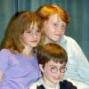 Emma Watson, Dan Radcliffe et Rupert Grint à Londres le 24 août 2000. 