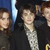 Emma Watson, Daniel Radcliffe et Rupert Grint à New York le 11 novembre 2002. 