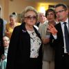 Mireille Darc et Bernadette Chirac lors du lancement de la 18ème opération "+ de Vie" au service de gériatrie du centre hospitalier Charles Foix à Ivry-sur-Seine, le 1er octobre 2014.