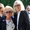 Bernadette Chirac et Mireille Darc lors du lancement de la 18ème opération "+ de Vie" au service de gériatrie du centre hospitalier Charles Foix à Ivry-sur-Seine, le 1er octobre 2014.
