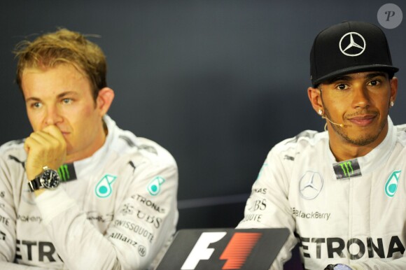 Lewis Hamilton et Nico Rosberg à Singapour le 20 septembre 2014.