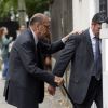 Jacques Chirac se rend chez des amis à Neuilly-sur-Seine le 4 octobre 2014. Un peut tôt dans la journée, il déjeunait au restaurant avec son épouse Bernadette et leur fille Claude.