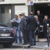 Jacques Chirac est allé déjeuner au restaurant "Le père Claude" avec sa femme Bernadette et sa fille Claude à Paris le 4 octobre 2014.