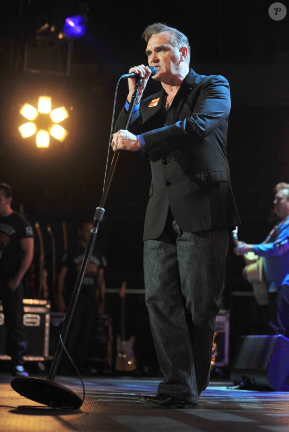 Morrissey en concert à Los Angeles, le 10 mai 2014.
