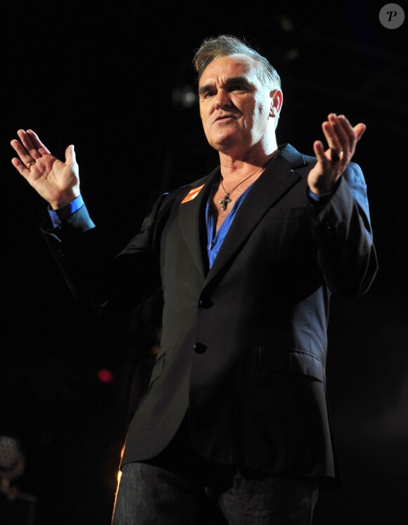 Morrissey lors d'un show à Los Angeles, le 10 mai 2014. 