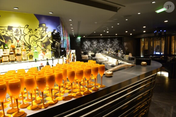 Soirée au W pour le lancement du nouveau cocktail club de l'hôtel parisien. Le 8 octobre 2014
