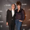 Daphné Burki et Christophe Mercier (DG du W) - Soirée au W pour le lancement du nouveau cocktail club de l'hôtel parisien. Le 8 octobre 2014