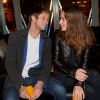 Zoé Félix et son ami Bejamin Rolland - Soirée au W pour le lancement du nouveau cocktail club de l'hôtel parisien. Le 8 octobre 2014