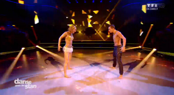 Nathalie Péchalat et Grégoire Lyonnet - Troisième prime de "Danse avec les stars 5" sur TF1. Le vendredi 10 octobre 2014.