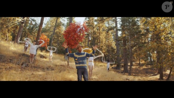 Image extraite du clip "Gust of Wind" de Pharrell Williams avec le duo Daft Punk, octobre 2014.