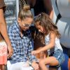 Jennifer Lopez emmène ses enfants Max et Emme au Mr. Bones Pumpkin Patch à West Hollywood, le 11 octobre 2014