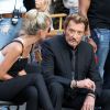 Laeticia Hallyday et Johnny Hallyday sur le tournage de son nouveau clip "Seul" (chanson extraite de son nouvel album "Rester Vivant") à Los Angeles, le 12 octobre 2014.