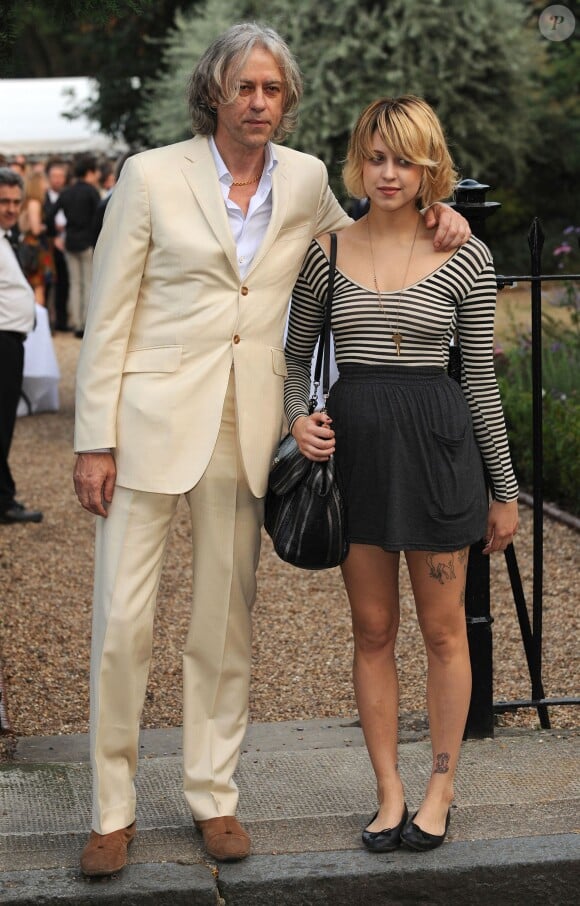 Bob Geldof et sa fille Peaches Geldof à Londres, le 2 juillet 2009.