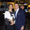 La princesse Victoria et le prince Daniel de Suède à leur arrivée pour le concert organisé à l'occasion de l'ouverture de la nouvelle saison parlementaire, le 30 septembre 2014 à Stockholm.