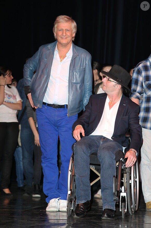 Patrick Sébastien - Soirée "Sep'Arty" au Théatre du Gymnase à Paris, créée par Ornella Damperon au profit de la sclérose en plaques, le 14 avril 2014.