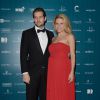 Tomaso Trussardi et Michelle Hunziker, enceinte - Dîner de gala pour la fondation Doppia Difesa lors du Festival international du film de Rome, le 22 octobre 2014.
 