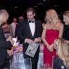 Tomaso Trussardi, Michelle Hunziker (enceinte) et Marvi de Angelis - Dîner de gala pour la fondation Doppia Difesa lors du Festival international du film de Rome, le 22 octobre 2014.
 