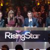 EXCLUSIF - Rising Star 2014. David Hallyday, Cathy Guetta, Morgan Serrano, Cali lors du Prime 5 de Rising Star diffusé sur M6, a la cité du Cinéma a Saint-Denis, France le 23 octobre  2014.