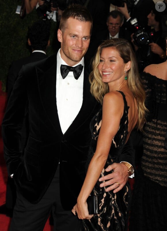 Gisele Bündchen et Tom Brady lors du Metropolitan Museum of Art's Costume Institute Benefit à New York le 5 mai 2014