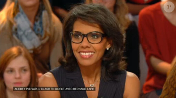 Audrey Pulvar dans "La nouvelle édition" sur Canal+, le 27 octobre 2014.