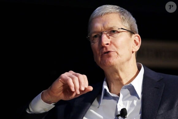 Tim Cook, le patron d'Apple, s'exprime lors de la conférence Climate Week  à New York, le 22 septembre 2014