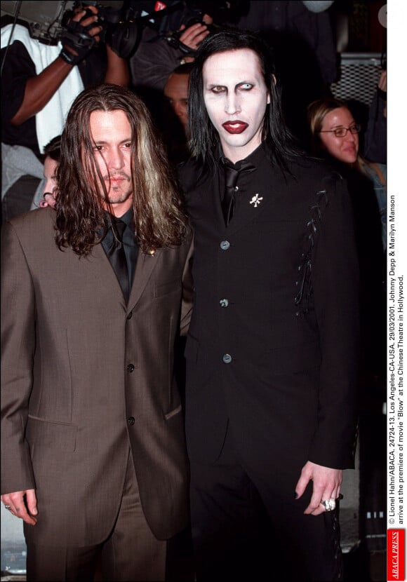 Johnny Depp & Marilyn Manson à Hollywood le 30 mars 2001.