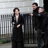 Carey Mulligan sur le tournage de "Suffragette" à Londres le 25 mars 2014.