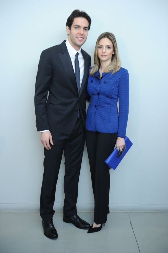 Ricardo Kaka et sa femme Caroline Celico à Milan le 24 février 2014. 