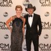 Faith Hill et Tim McGraw sur le tapis rouge des CMA Awards à Nashville, le 5 novembre 2014.