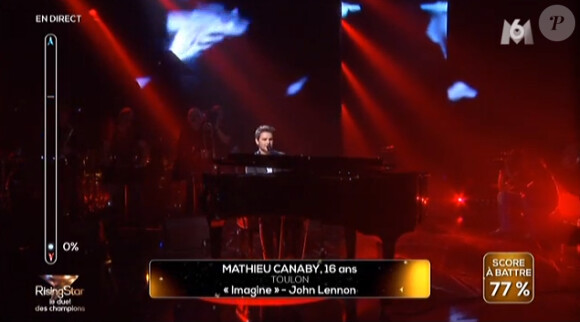 Mathieu Canaby lors du septième prime time de Rising Star sur M6, le jeudi 6 novembre 2014.