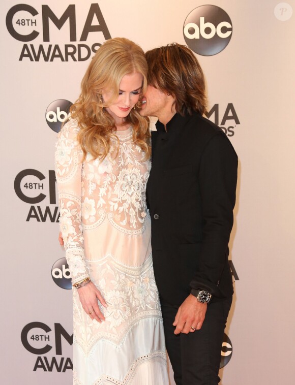 Nicole Kidman et Keith Urban aux 48e CMA Awards à Nashville, le 5 novembre 2014.