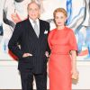 Reinaldo et Carolina Herrera assistent au dîner de lancement du livre Valentino: At the Emperor's Table à la maison d'enchères Christie's. New York, le 8 novembre 2014.