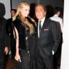 Paris Hilton et Valentino Garavani assistent au dîner de lancement du livre Valentino: At the Emperor's Table à la maison d'enchères Christie's. New York, le 8 novembre 2014.