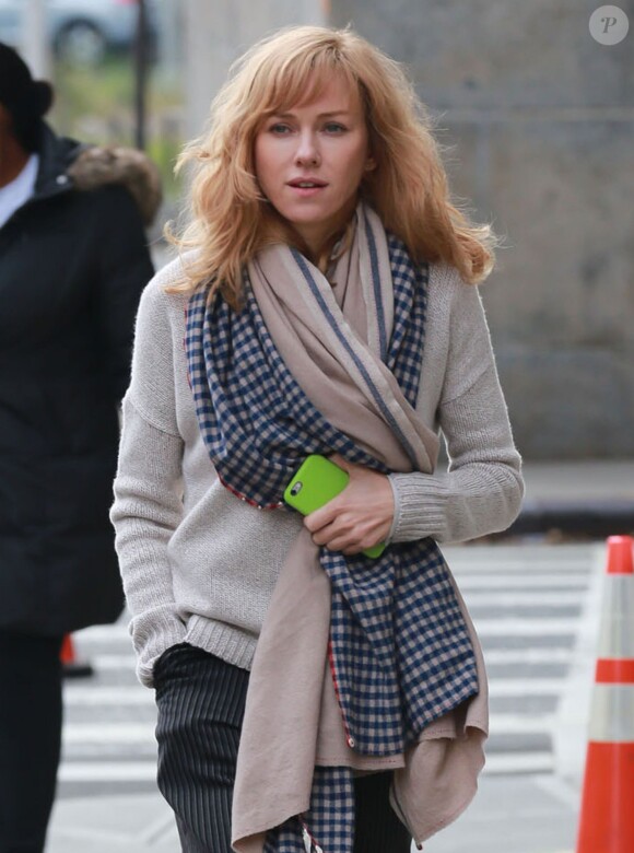 Naomi Watts sur le tournage du film "Three Generations" à New York, le 11 novembre 2014.