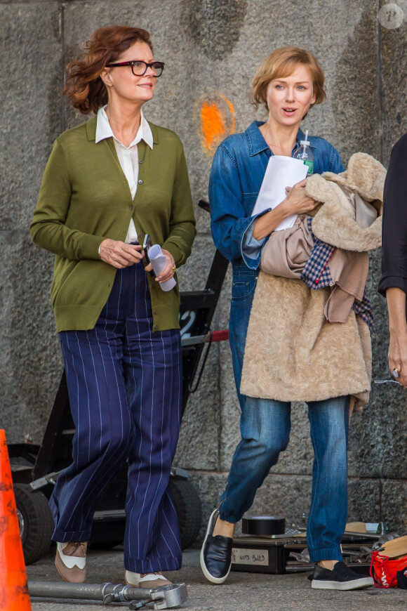 Naomi Watts, Susan Sarandon sur le tournage du film "Three Generations" à New York, le 11 novembre 2014.
