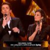Faustine Bollaert et Guillaume PLey - Finale de "Rising Star" sur M6. Jeudi 13 novembre 2014.