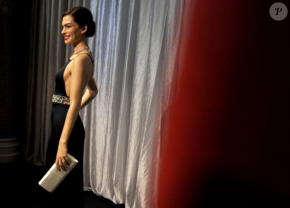 La statue de cire d'Anne Hathaway dévoilée au musée de Madame Tussauds à New York le 11 novembre 2014