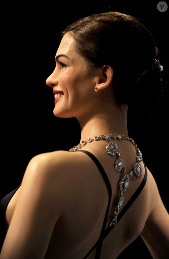 La statue de cire d'Anne Hathaway dévoilée au musée de Madame Tussauds à New York le 11 novembre 2014