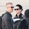 Exclusif - Katy Perry arrive avec le DJ Diplo (Wesley Pentz de son vrai nom), ses amis et des membres de sa famille (70 personnes au total) en jet privé à l'aéroport du Bourget le 26 octobre 2014, en provenance de Marrakech au Maroc ou elle à fêté son trentième anniversaire. 