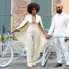 Solange Knowles et Alan Ferguson ont choisi de prendre des vélos à la place d'une limousine afin de rejoindre leurs invités, parmi lesquels se trouvent Beyoncé, son mari Jay-Z et leur fille Blue Ivy après leur mariage à la Nouvelle-Orléans, le 16 novembre 2014.