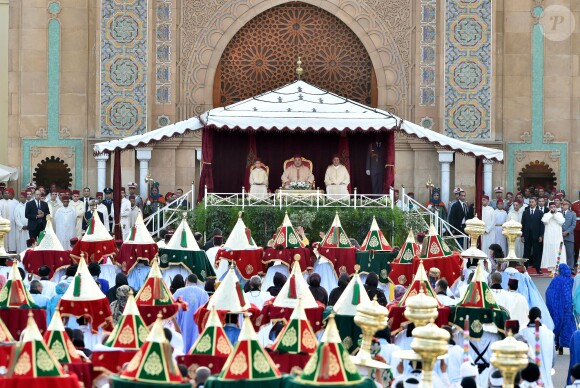 Image du mariage royal du prince Moulay Rachid du Maroc, frère cadet du roi Mohammed VI, et de Lalla Oum Keltoum (née Boufares) le 13 novembre 2014, jour de la cérémonie traditionnelle du henné.