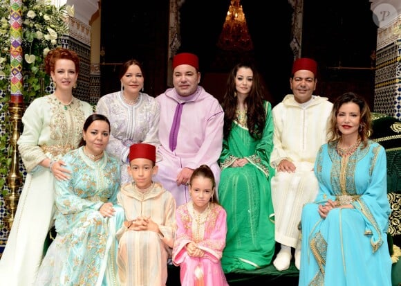 Image de la cérémonie d'acte de mariage du prince Moulay Rachid du Maroc et d'Oum Keltoum Boufares en juin 2014 à Rabat.