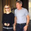 Harrison Ford et sa femme Calista Flockhart fêtent le 50e anniversaire de l'actrice à Brentwood, le 11 novembre 2014.