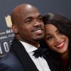 Adrian Peterson, runnning back des Minnesota Vikings, et son épouse Ashley Brown lors d'un gala à New York le 1er février 2014