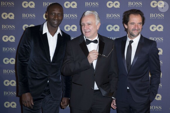 Omar Sy, Alain Ducasse, Stéphane De Groodt - Soirée "L'homme de l'année GQ 2014" au Musée d'Orsay, à Paris le 19 novembre 2014.